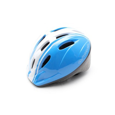 Casque Enfant Starblue - Taille 47-50Cm - Coque Pvc - Molette De Réglage - Bleu & Blanc