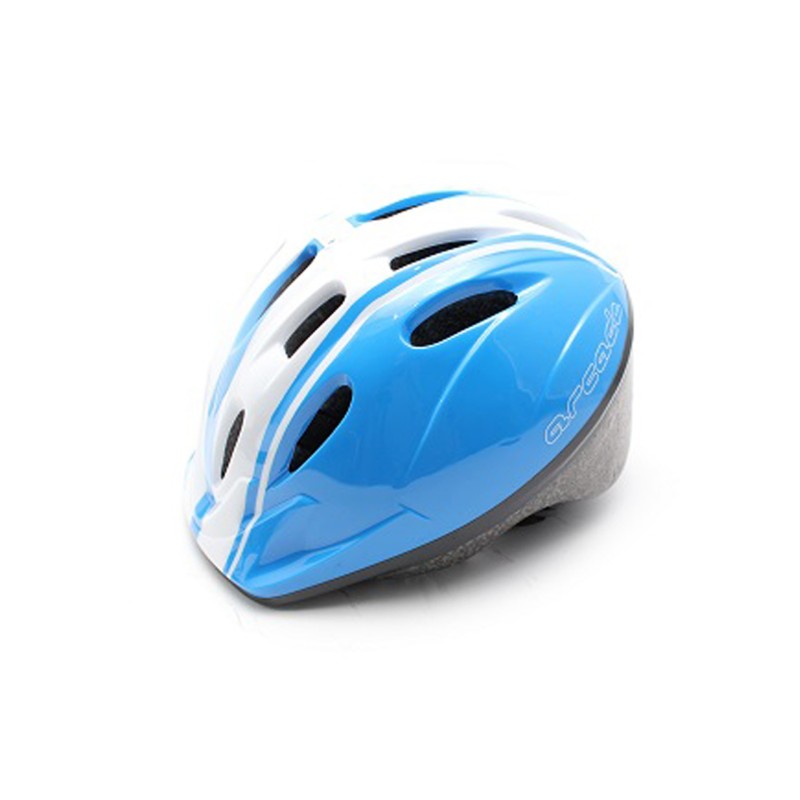 Casque Enfant Starblue - Taille 47-50Cm - Coque Pvc - Molette De Réglage - Bleu & Blanc