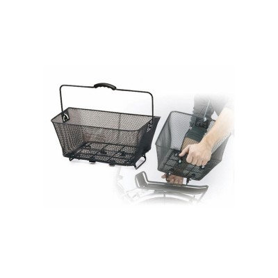 PANIER ARRIERE FIX AVEC ETAU A RESSORT NOIR