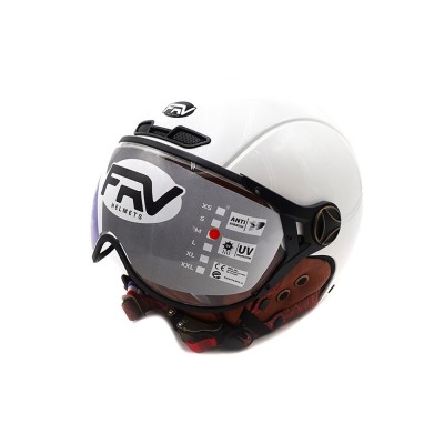 Casque JET FRV blanc brillant (taille XS à XXL)