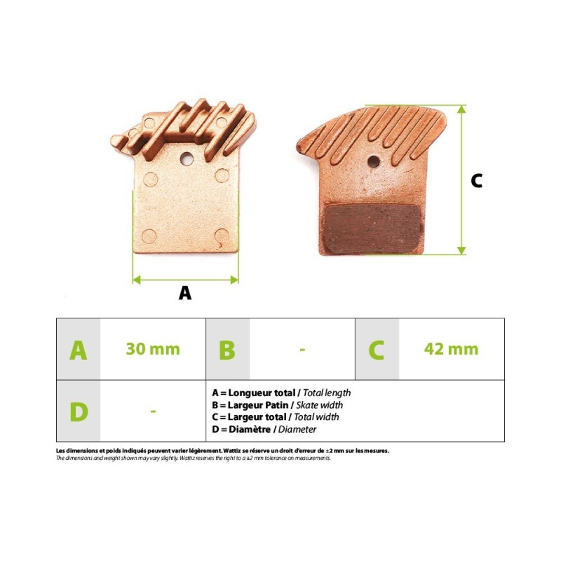 Plaquettes de freins Nutt ventilées Dualtron Thunder Metal Fritté Haute Resistance