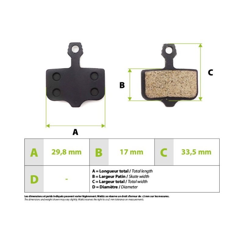 Plaquettes de freins Zero 10x 11x Vsett 10+ Storm Thunder