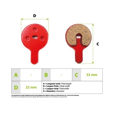 Plaquettes de frein Dualtron Togo Ltd Kukirin G2Pro /G2 Max Hitway H5 Urbanglide AllRoad