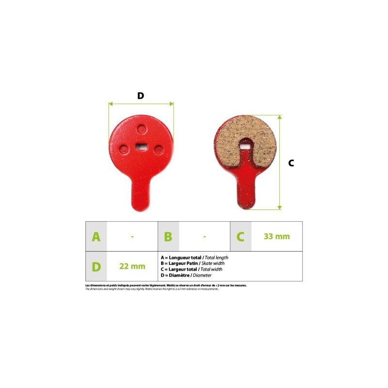 Plaquettes de frein Dualtron Togo Ltd Kukirin G2Pro /G2 Max Hitway H5 Urbanglide AllRoad
